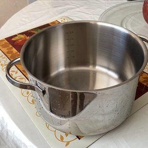 1.9Qt Induction Saucepan | Stainless Steel Pot With Glass Cookware Lid